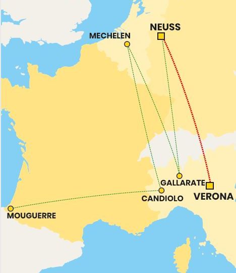 Mappa collegamento verona-neuss